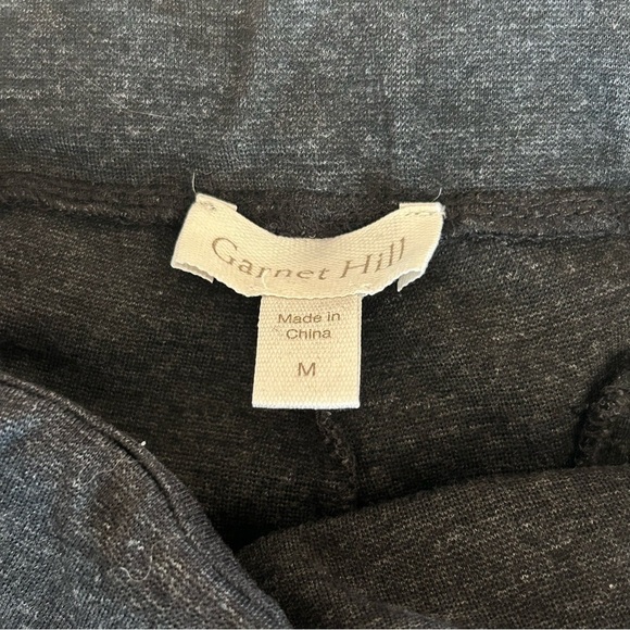 GARNET HILL Comfort Crop Trousers Pull-on Pants Heathered Charcoal Size Medium - Picture 10 of 13